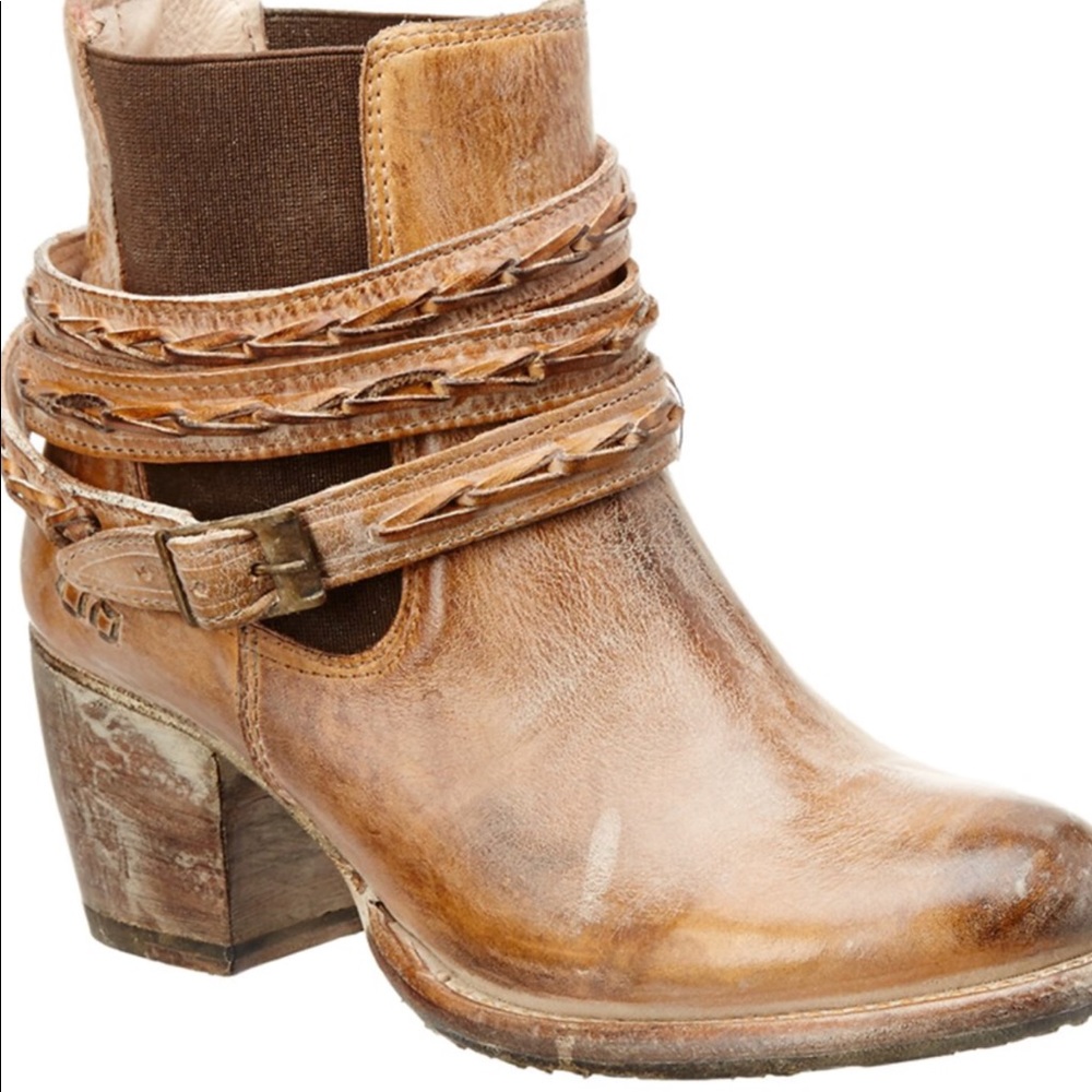 Bed Stu Lorn tan booties size 7